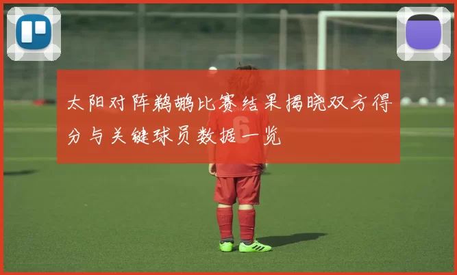 太阳对阵鹈鹕比赛结果揭晓双方得分与关键球员数据一览